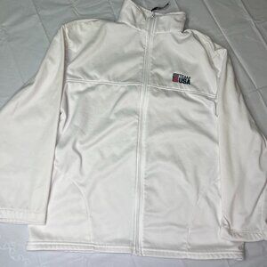 United States Olympic Committee Size XL Jacket White Full Zip Made USA